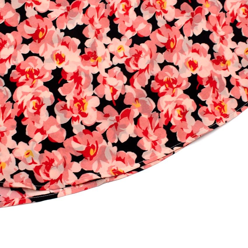 Stella McCartney Pink Floral Print Blouse & Skirt Silk Set - US 00 For Sale 2