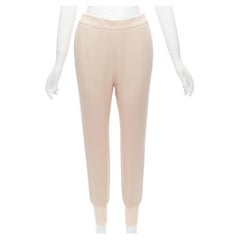 STELLA MCCARTNEY pink minimalist elastic waistband cropped jogger pants IT34 XXS