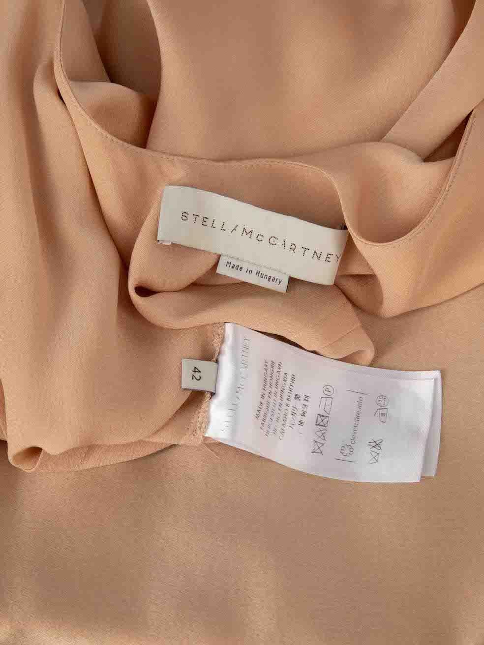 Stella McCartney Pink Silk Asymmetric Midi Dress Size M 2