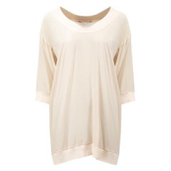 Stella McCartney Pink Silk Wide Neck Top Size XXS