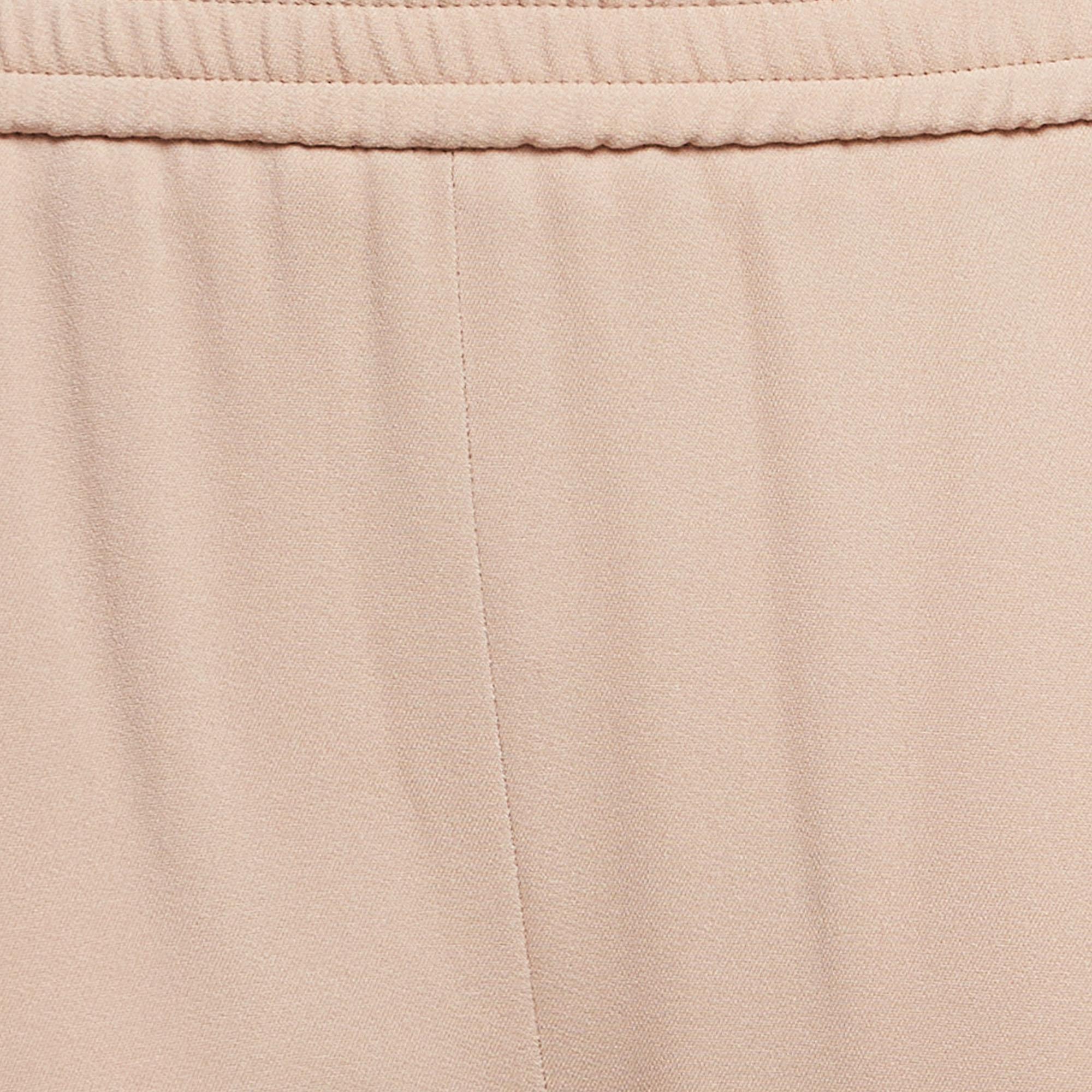 Stella McCartney Pink Stretch Crepe Tamara Trousers S In New Condition For Sale In Dubai, Al Qouz 2