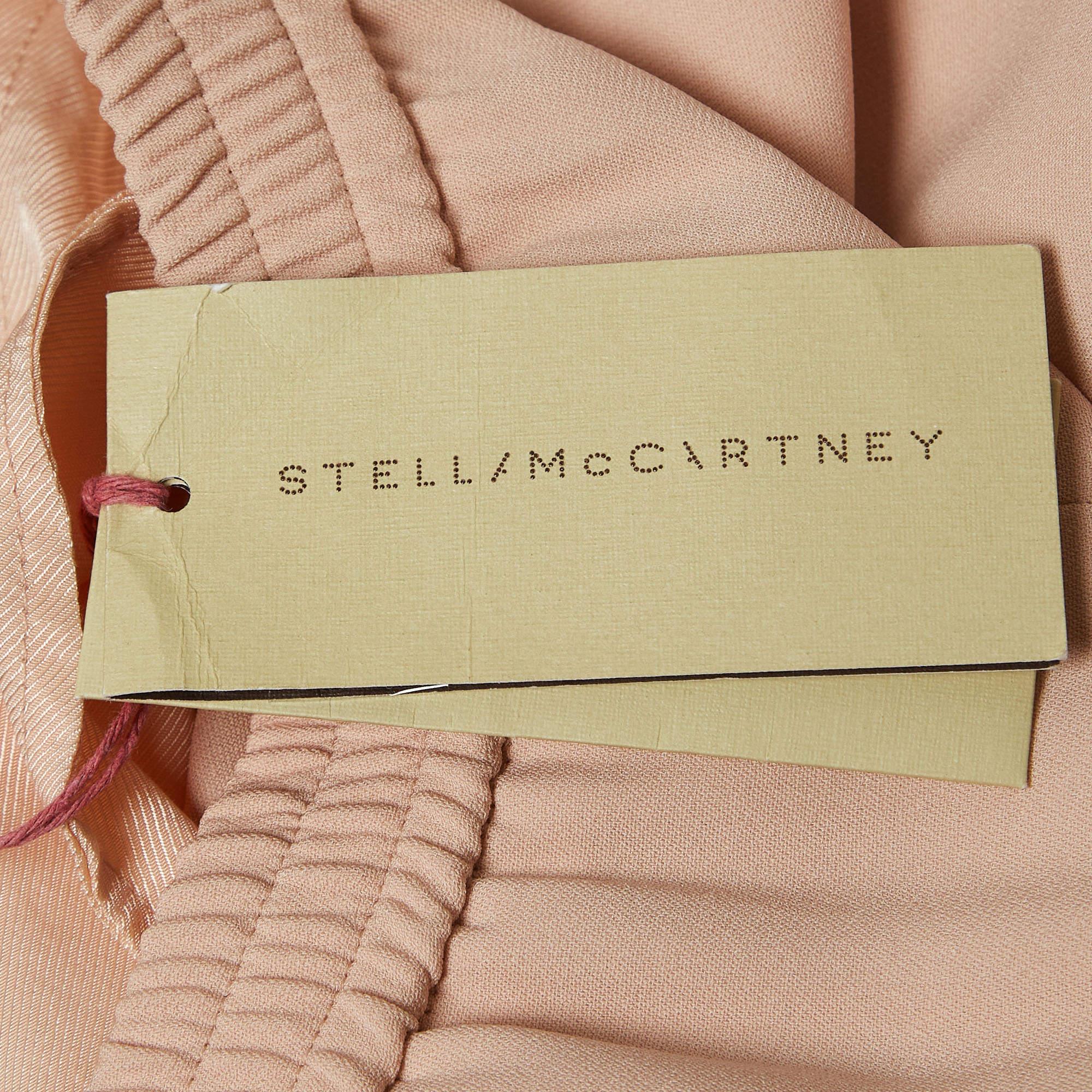Stella McCartney Rosa Tamara-Hose aus Stretch-Krepp und Krepp S im Zustand „Neu“ im Angebot in Dubai, Al Qouz 2