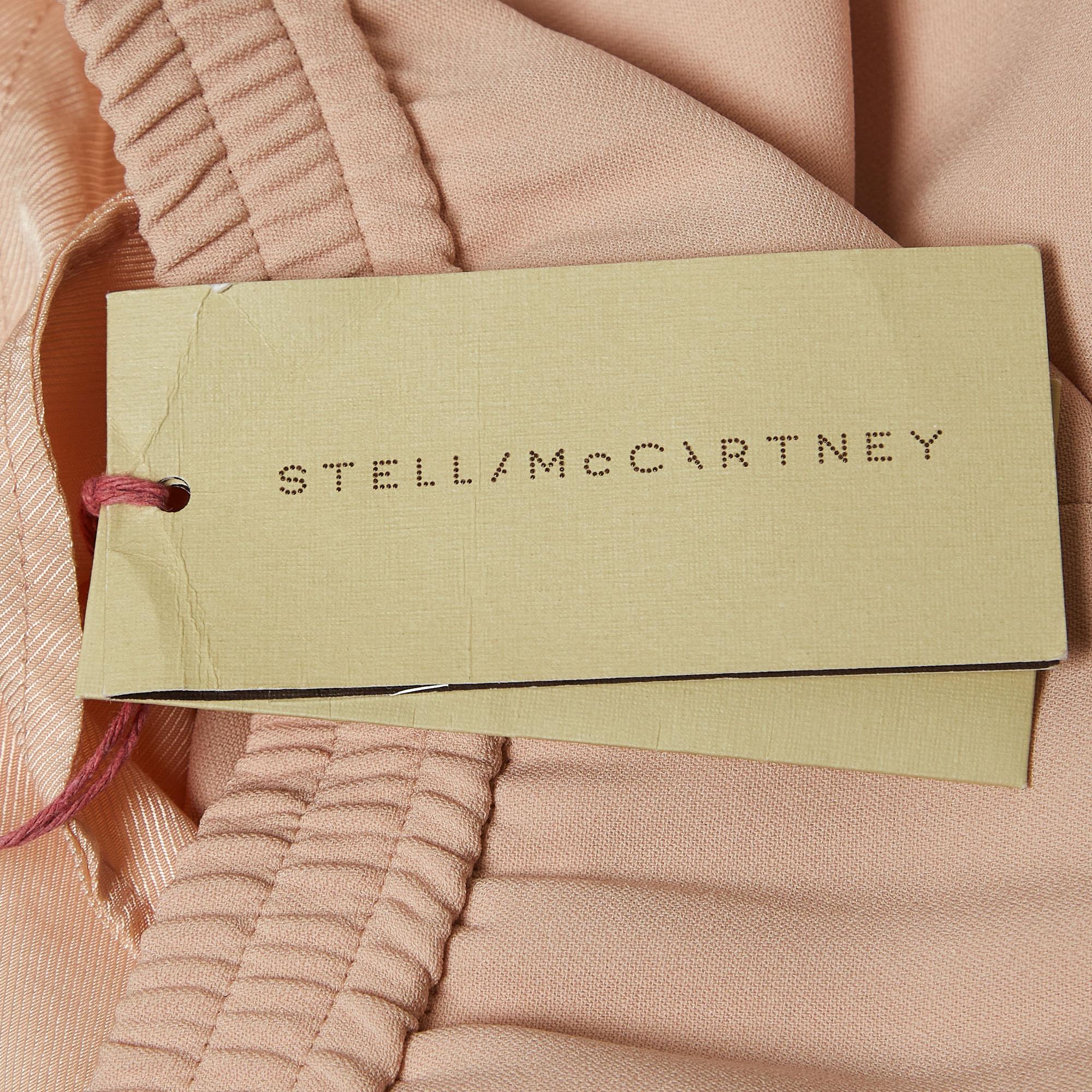 Stella McCartney Pink Stretch Crepe Tamara Trousers S For Sale 2