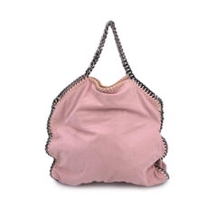 Stella McCartney Pink Suede Like Fold Over Falabella Tote Shoulder Bag