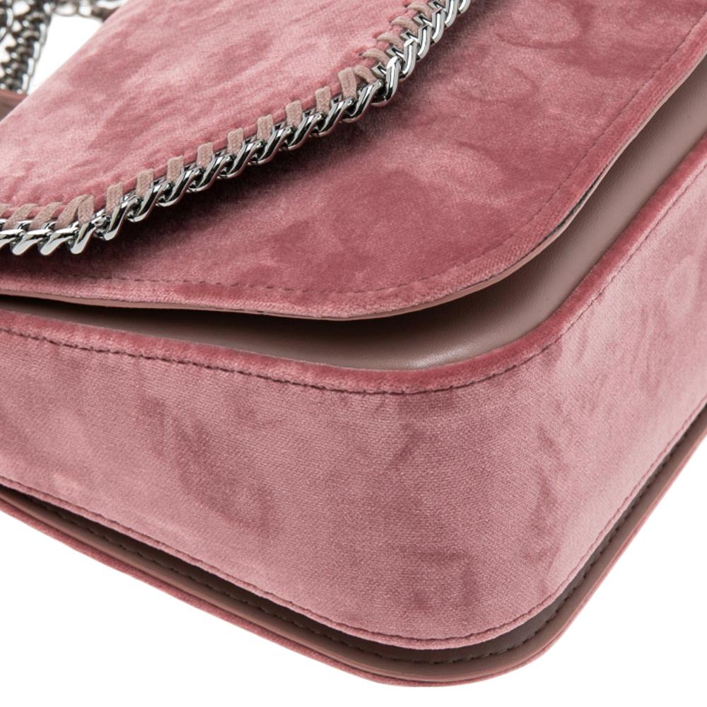 Stella McCartney Pink Velvet Falabella Box Shoulder Bag 2