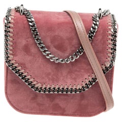 Stella McCartney Pink Velvet Falabella Box Shoulder Bag