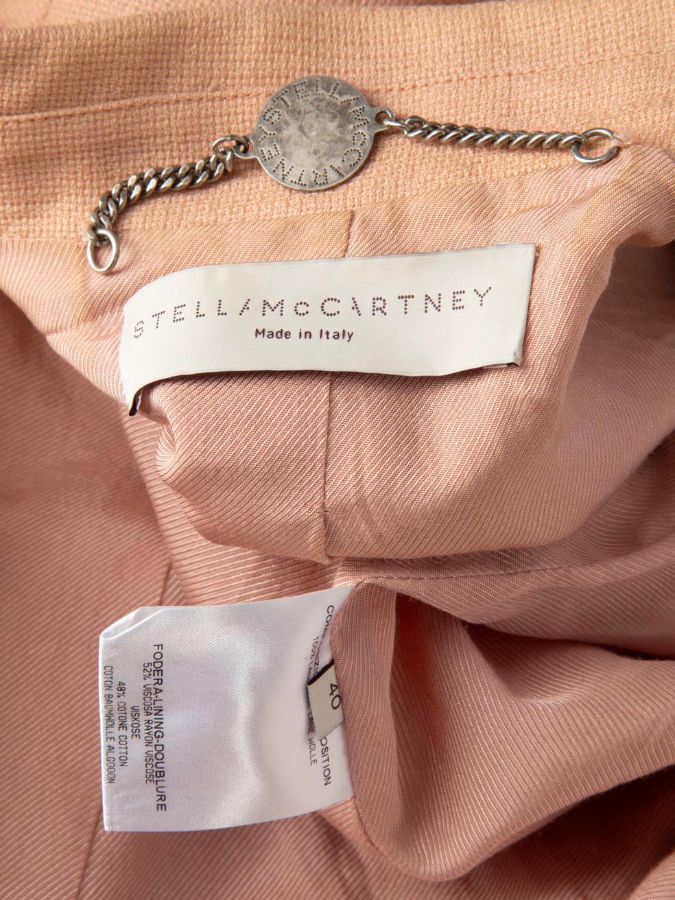 Stella McCartney Pink Wool Blazer Size S For Sale 3