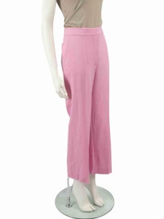 Stella McCartney Pink Wool Mid-Rise Tailored Trousers Size XL