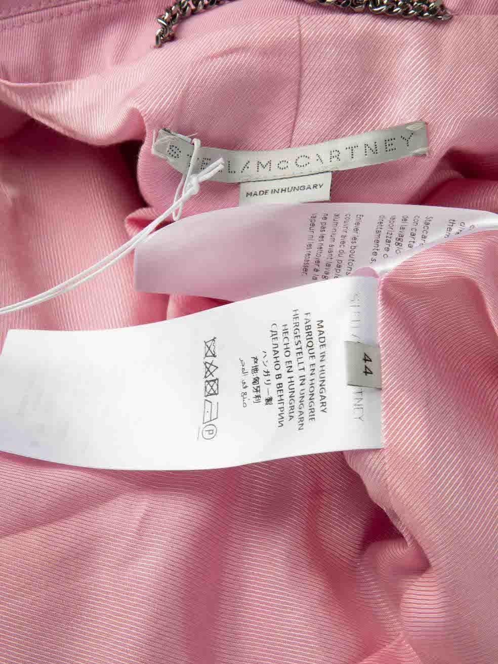 Stella McCartney Pink Wool Single Breasted Blazer Size L For Sale 1