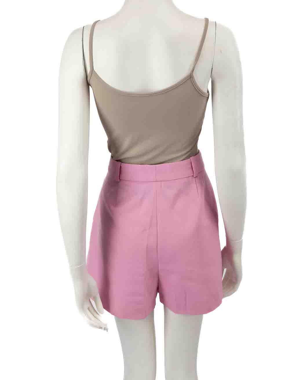 Stella McCartney Pink Wool Tailored Shorts Size XL In Good Condition For Sale In London, GB