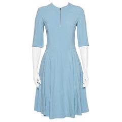 Stella McCartney Powder Blue Crepe Paneled Midi Dress S