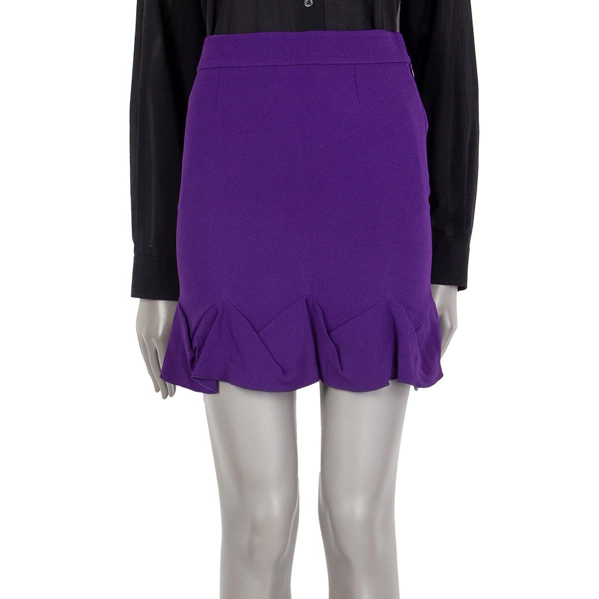 Purple STELLA MCCARTNEY purple rayon FLARED HEM Short Skirt 36 XS For Sale