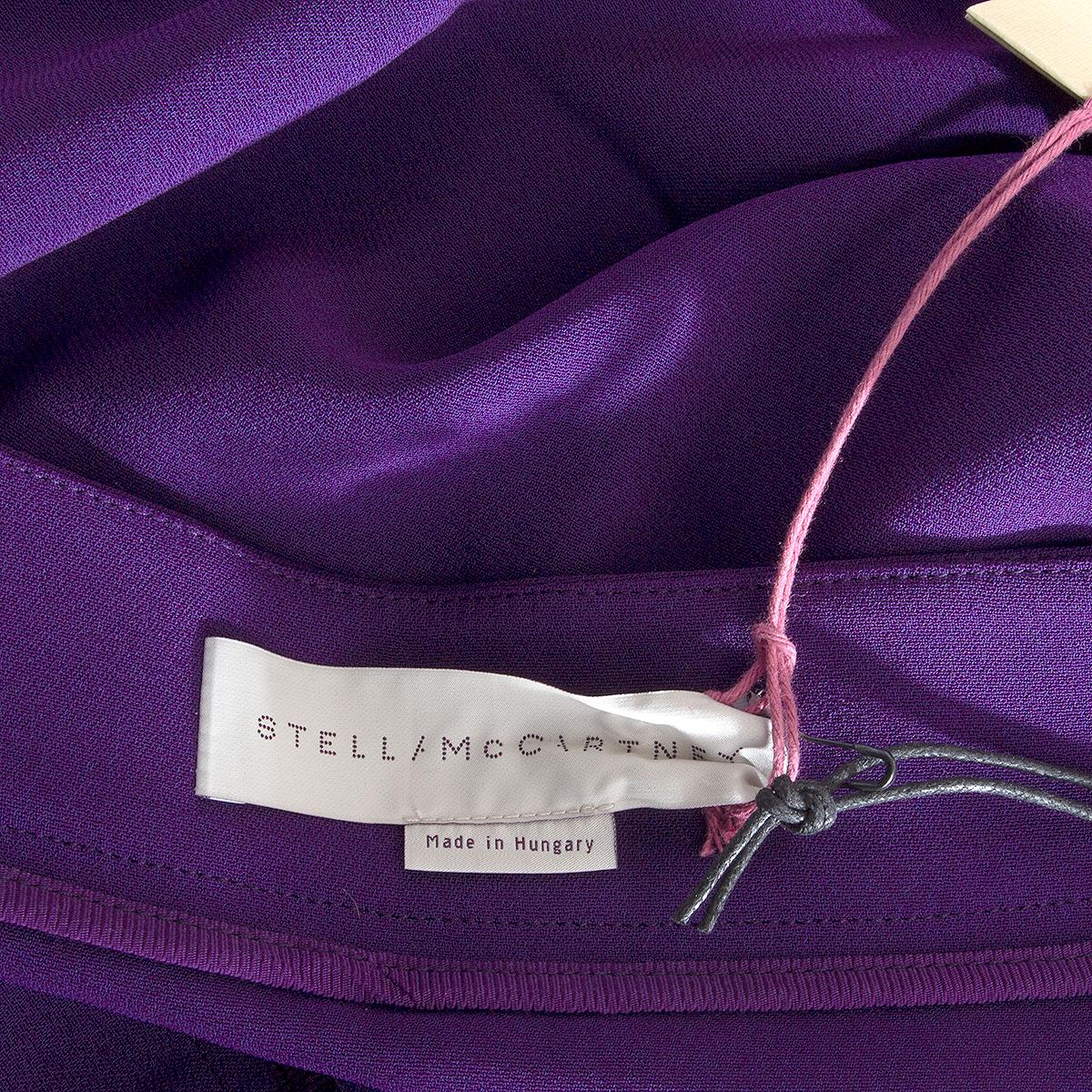 STELLA MCCARTNEY Jupe courte en rayonne violette FLARED HEM 36 XS en vente 1