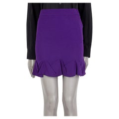 STELLA MCCARTNEY purple rayon FLARED HEM Short Skirt 36 XS