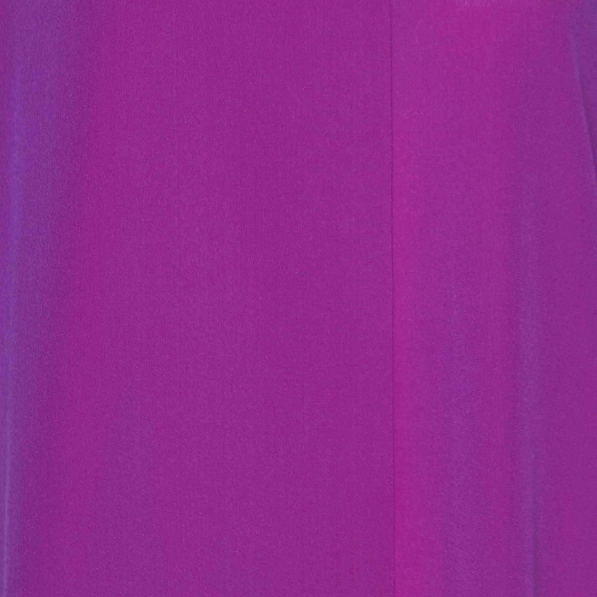 Violet Stella McCartney - Robe en soie mauve à superpositions M. en vente