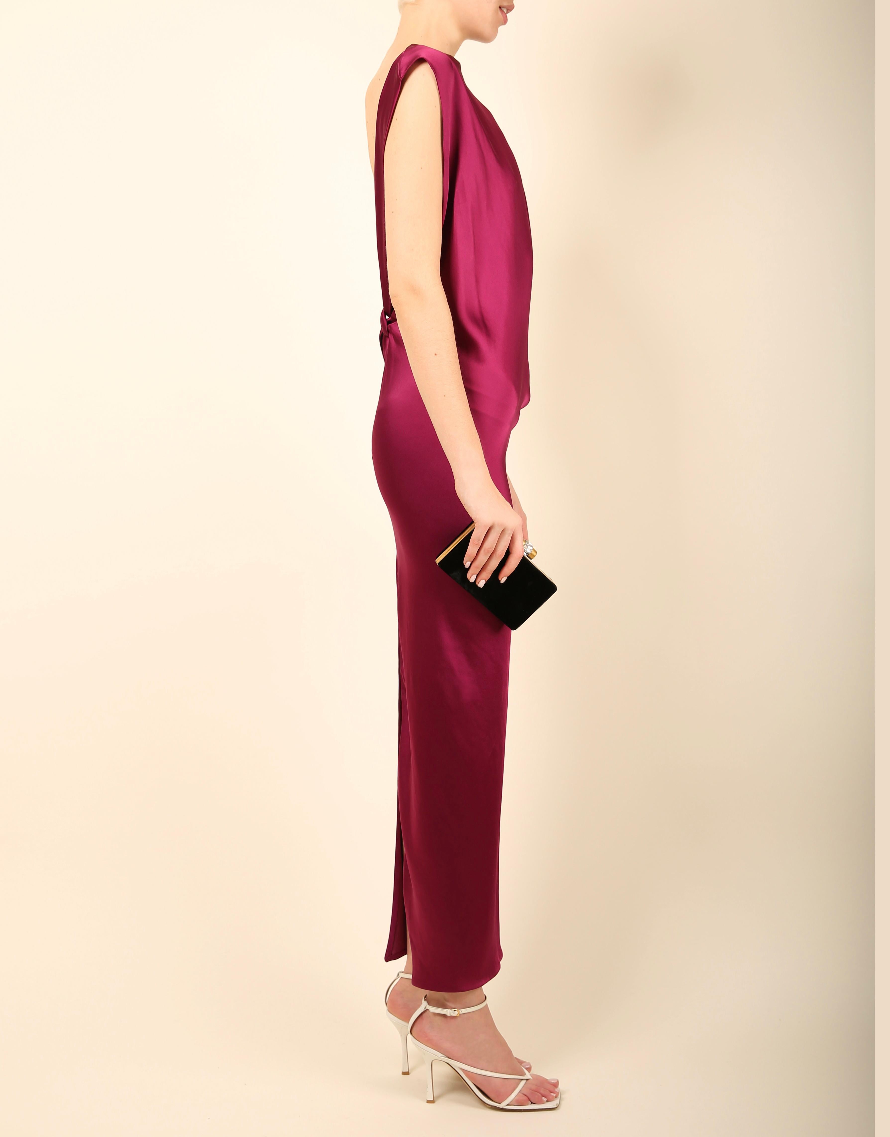 Stella McCartney purple sleeveless cut out backless midi maxi dress gown  3