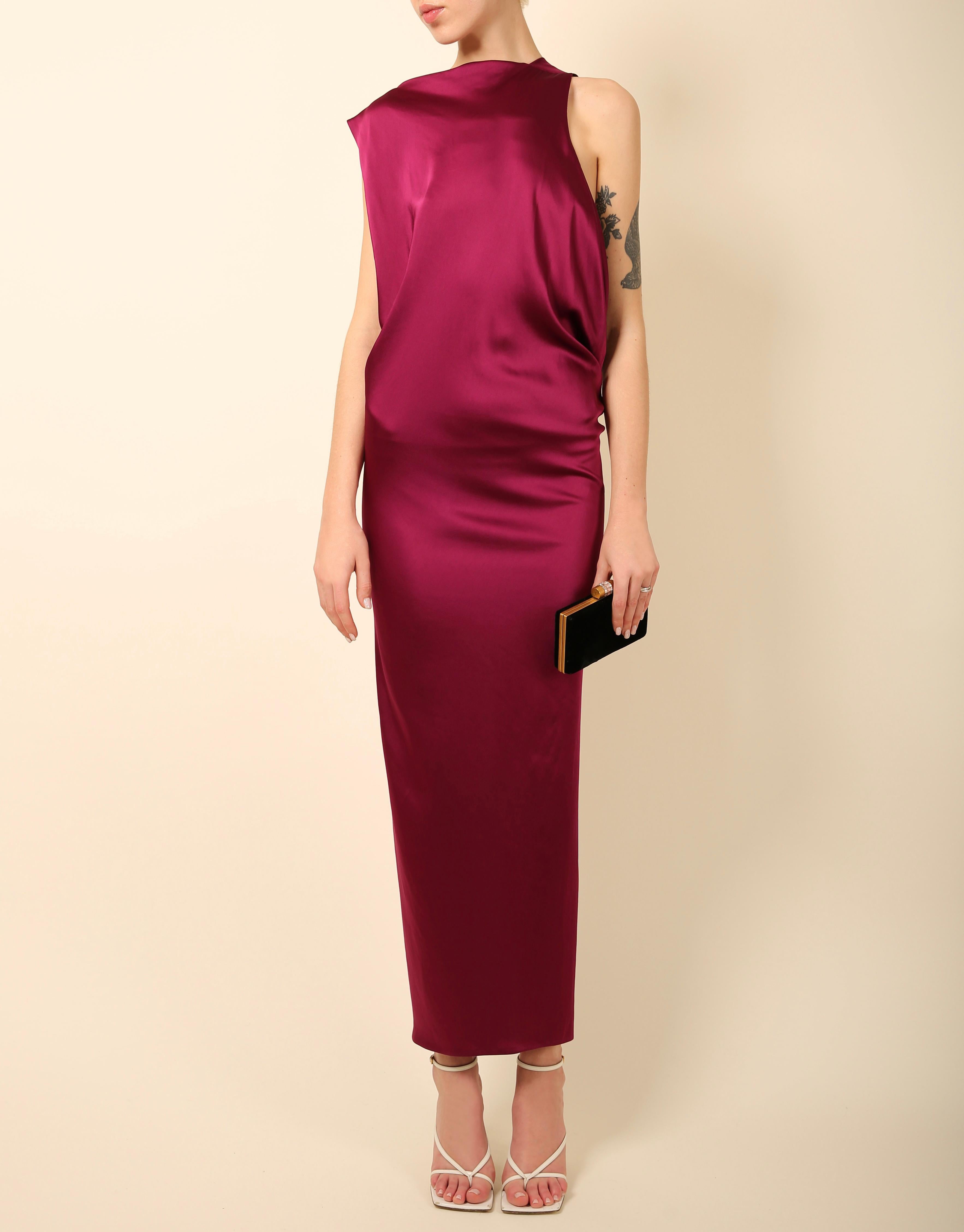 Stella McCartney purple sleeveless cut out backless midi maxi dress gown  In Excellent Condition In Paris, FR