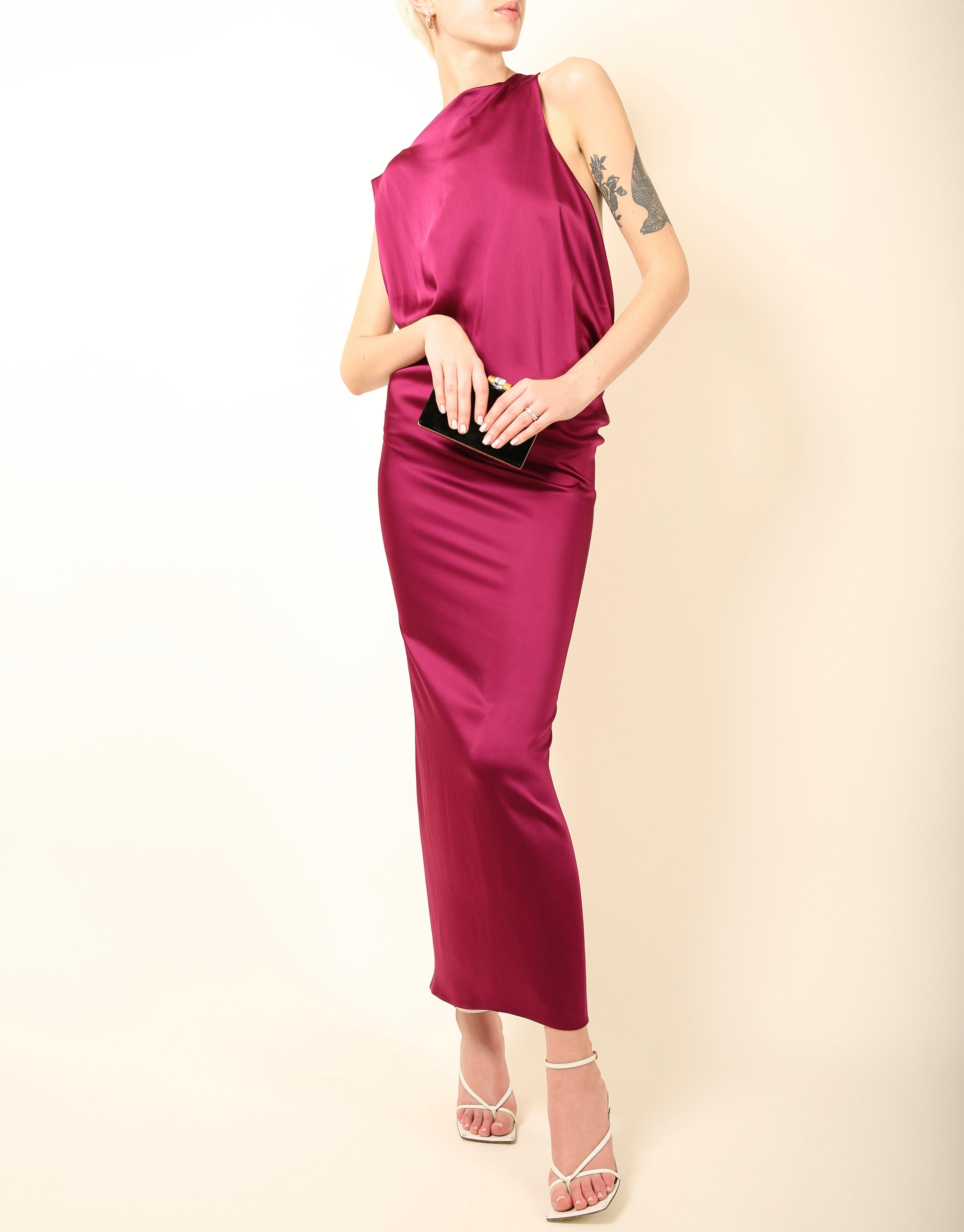 Stella McCartney purple sleeveless cut out backless midi maxi dress gown  1