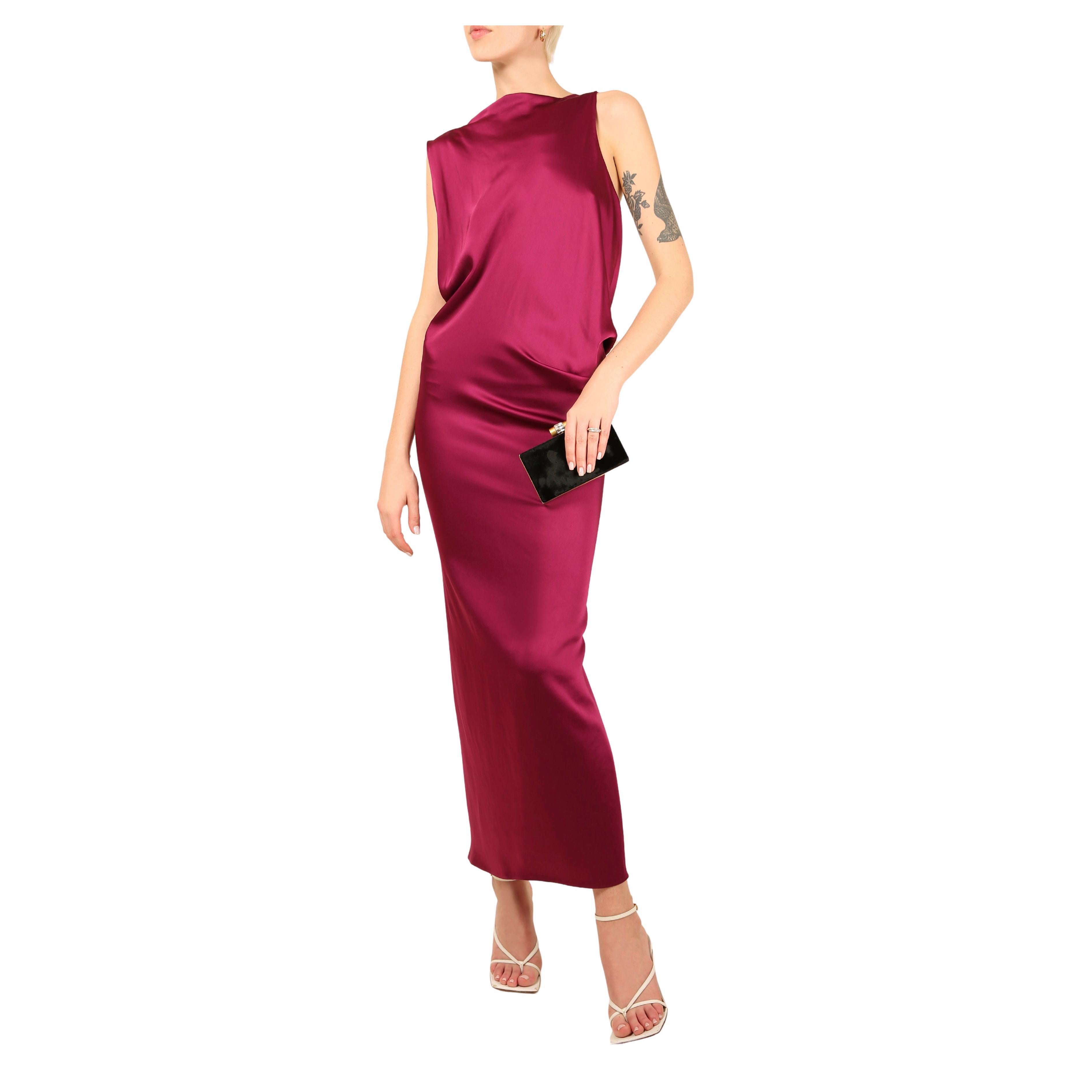 Stella McCartney purple sleeveless cut out backless midi maxi dress gown