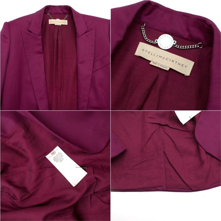 Stella McCartney Purple Wool Suit - Size US6 In Excellent Condition In London, GB
