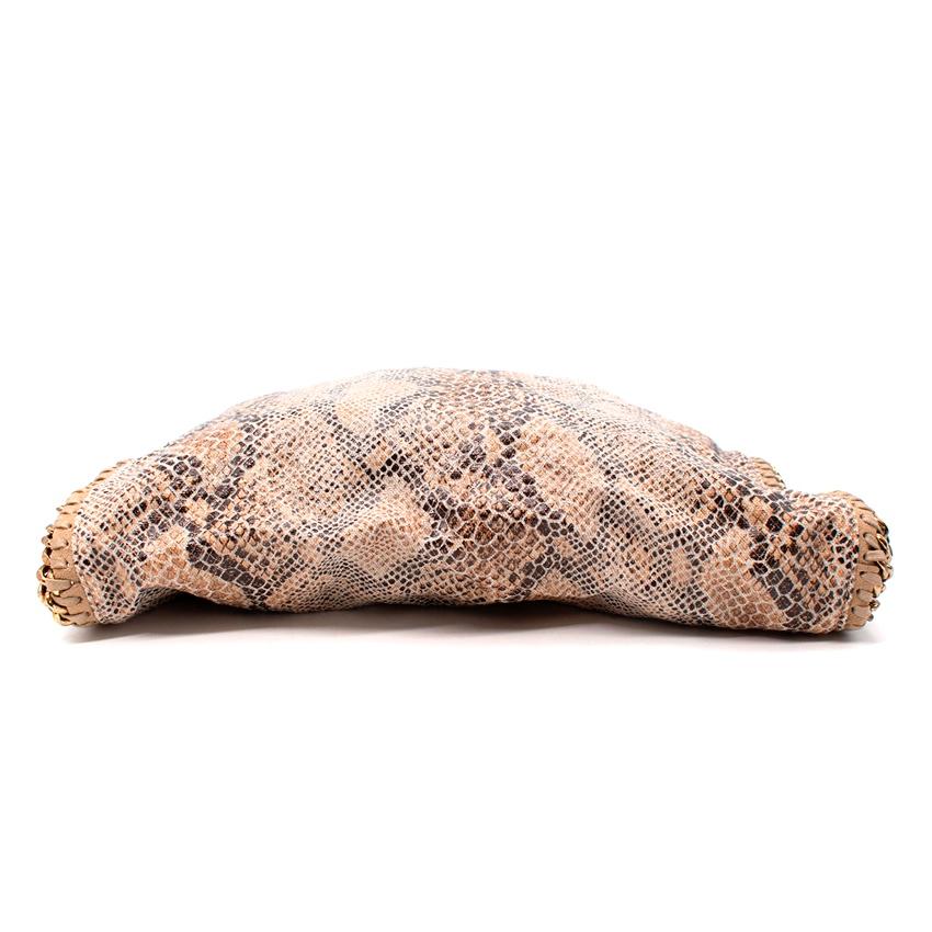 Brown Stella McCartney Python Effect Falabella Tote Bag For Sale