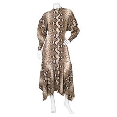 Stella McCartney Python-Print Asymmetrisches Midikleid