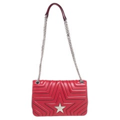 Stella McCartney Red Faux Leather Stella Star Crossbody Bag