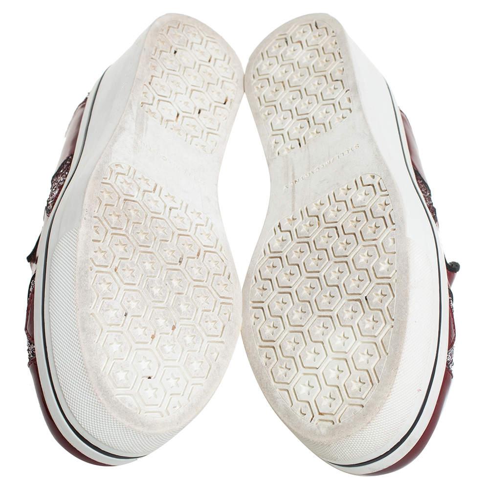 Stella McCartney Zapatillas rojas de charol con plataforma deslizante talla 38 1