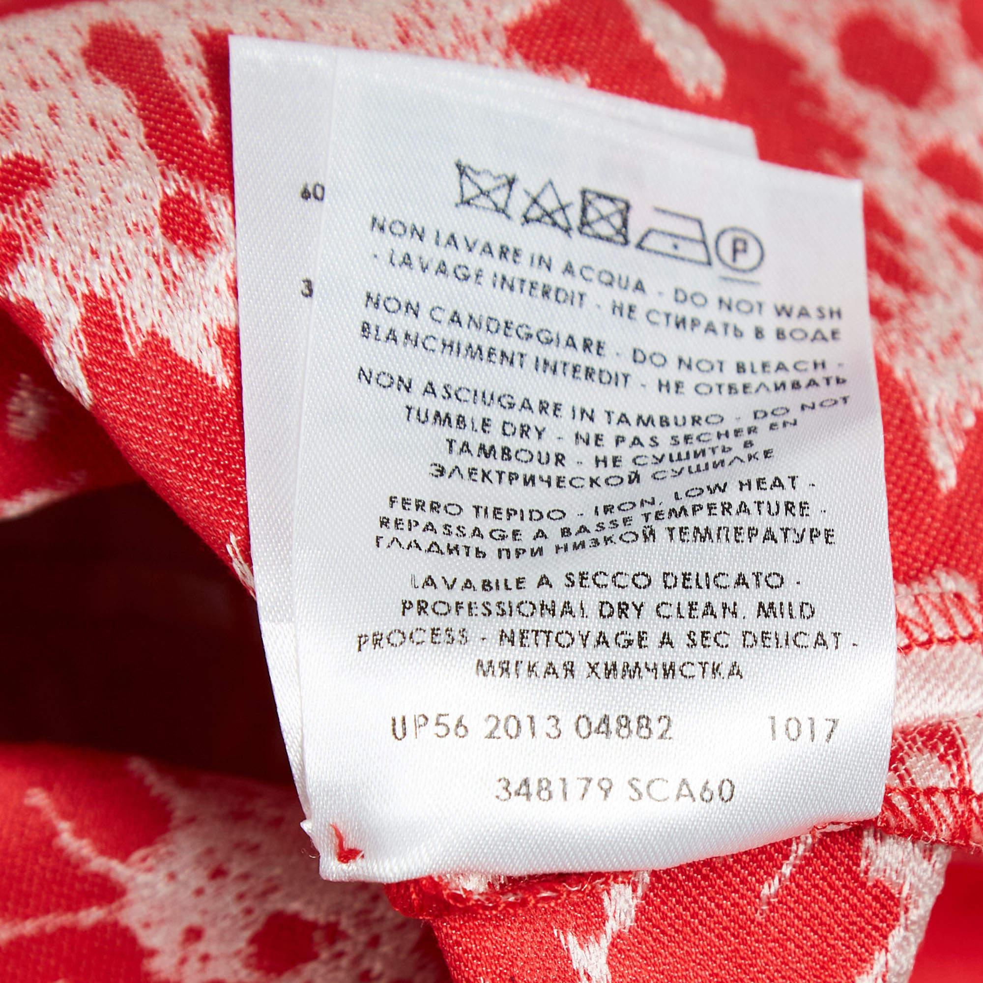 Stella McCartney Red Floral Jacquard Shorts Set S/M 3