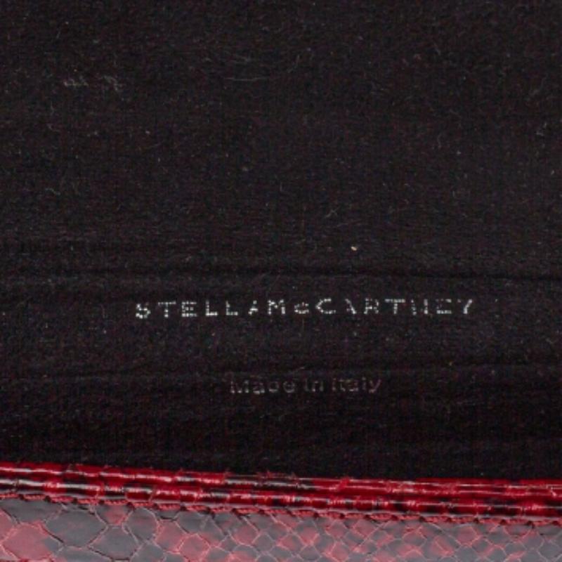 Women's Stella McCartney Red Python Print Faux Leather Falabella iPad Holder For Sale