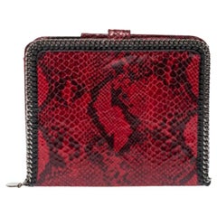 Stella McCartney Red Python Print Faux Leather Falabella iPad Holder