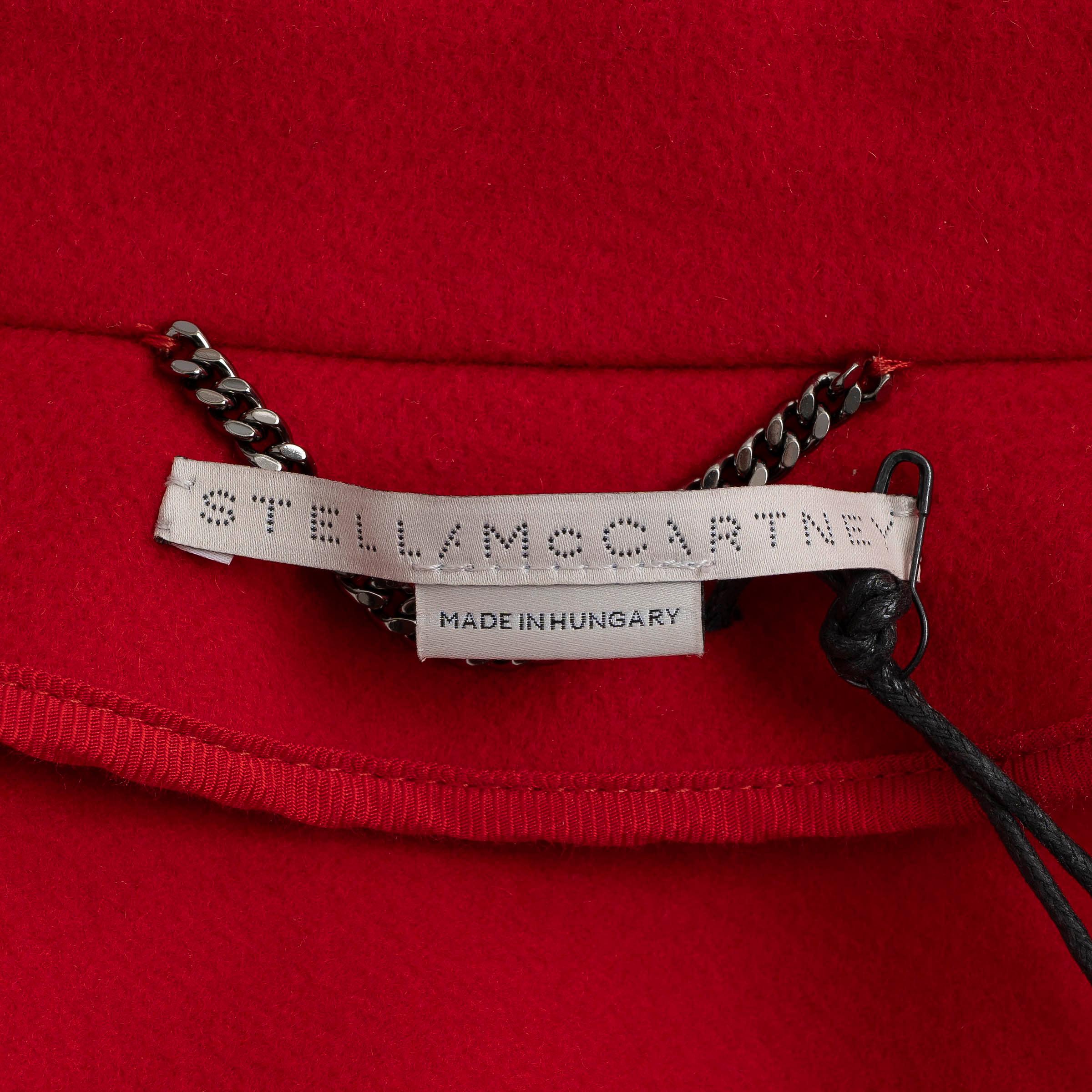STELLA MCCARTNEY red wool 2020 KERRY Coat Jacket 36 XS For Sale 1
