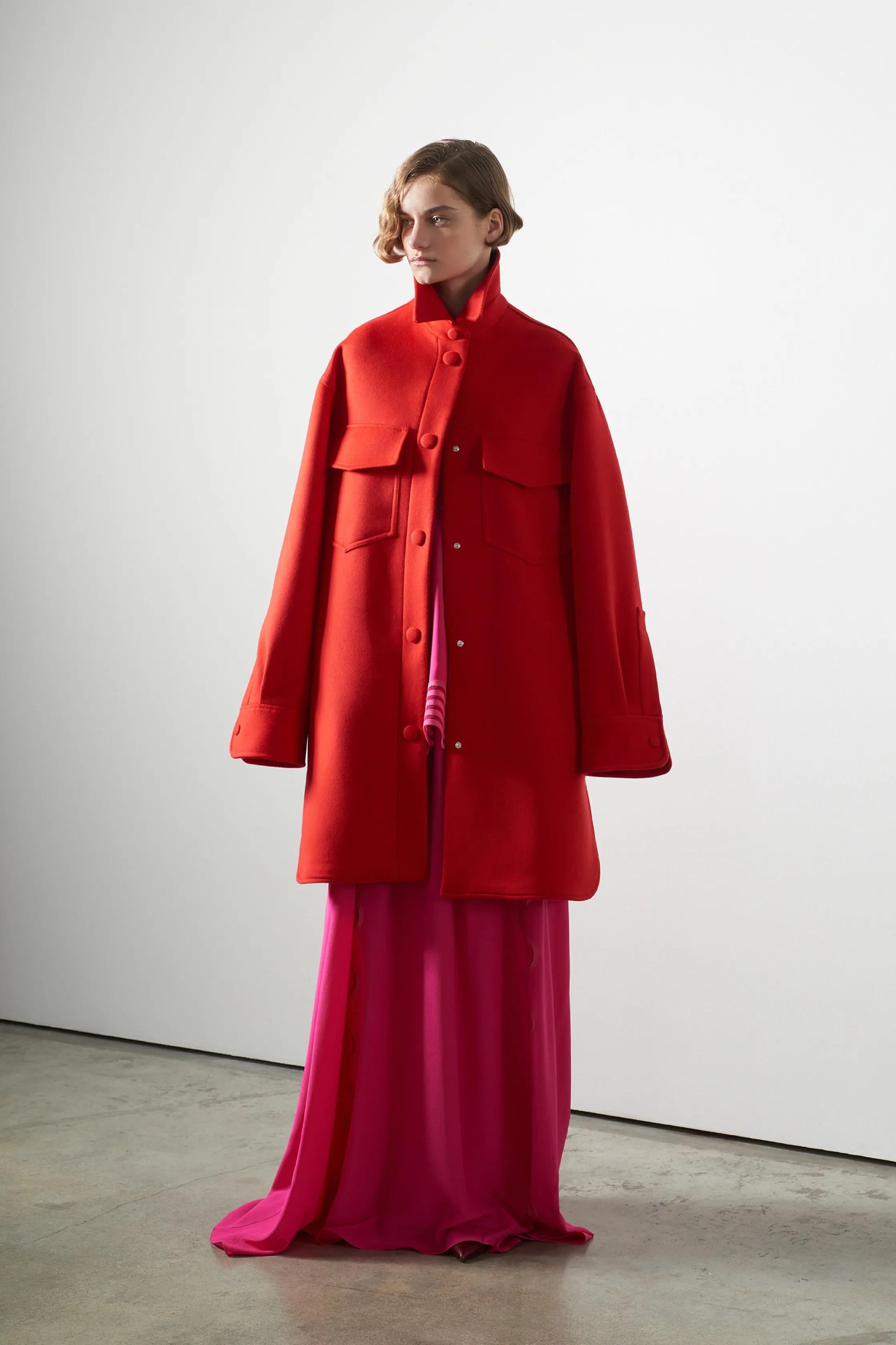 STELLA MCCARTNEY red wool 2020 KERRY Coat Jacket 36 XS For Sale 2