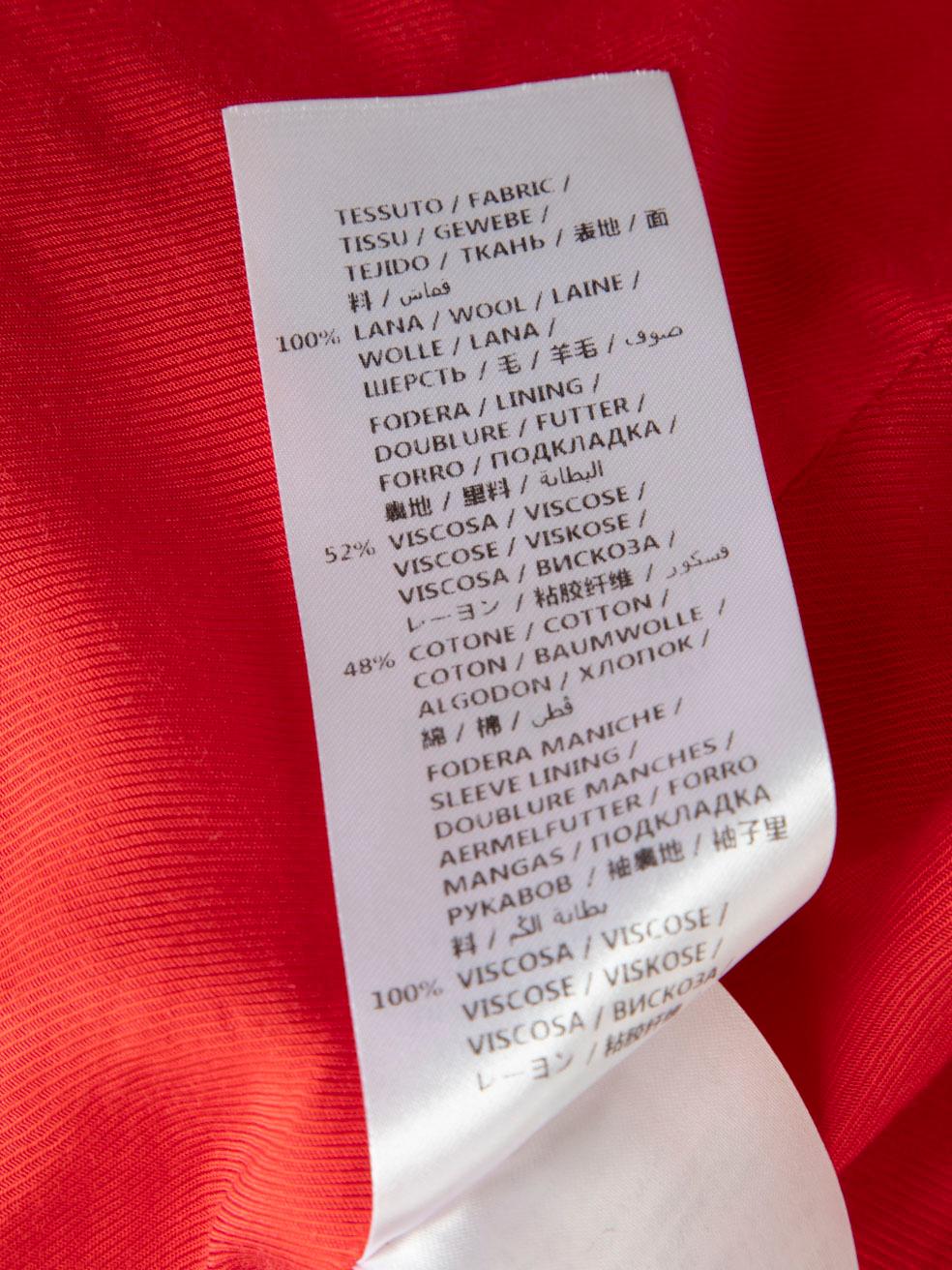 Stella McCartney Red Wool Single Breasted Blazer Size XS For Sale 4