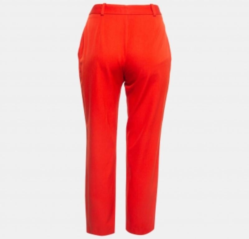 De las mujeres Stella McCartney Pantalones slim fit de lana roja M en venta