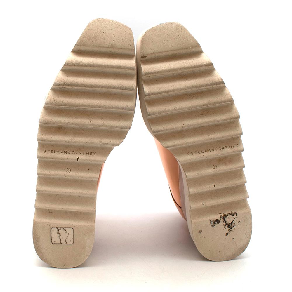 Stella McCartney Rose Gold Faux Leather Elyse Platform Sneakers - Size EU 39 2