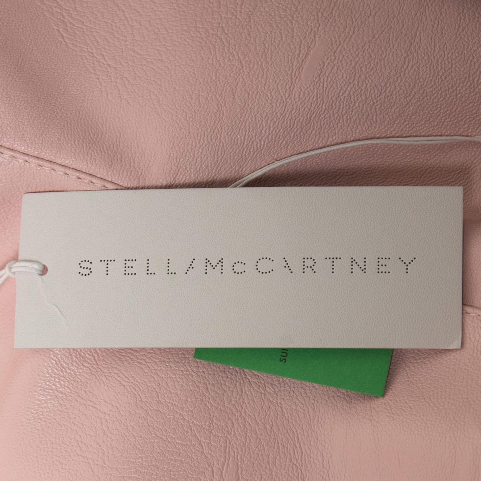 Stella McCartney Rose Pink Faux Leather Kallie Shorts S In New Condition For Sale In Dubai, Al Qouz 2
