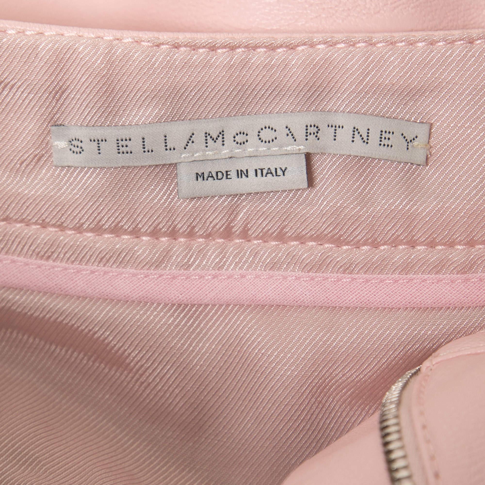 Stella McCartney Short Kallie rose en faux cuir S en vente 1