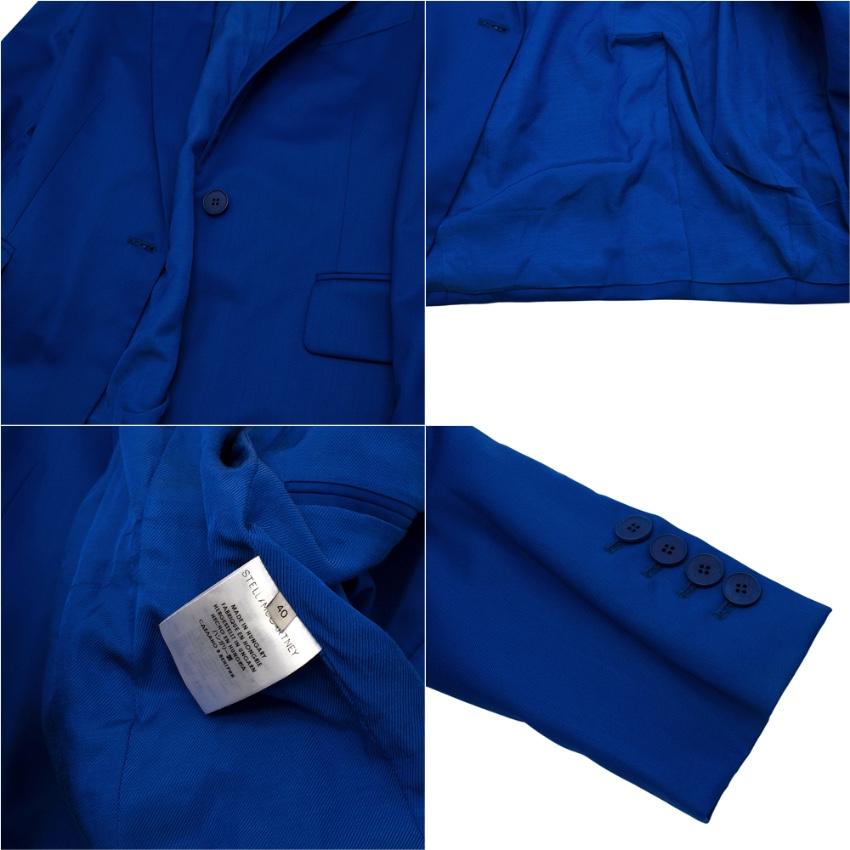 Stella McCartney Royal Blue Wool Twill Suit - US 0 For Sale 2