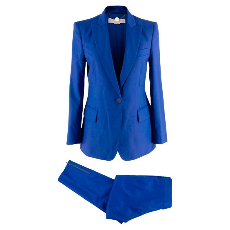 Stella McCartney Royal Blue Wool Twill Suit - US 0