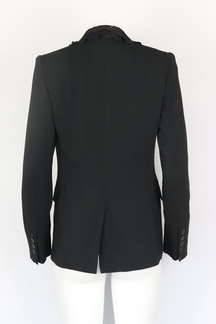Stella Mccartney Ruffled Wool Blend Blazer It 42 Uk 10 In Excellent Condition In London, GB
