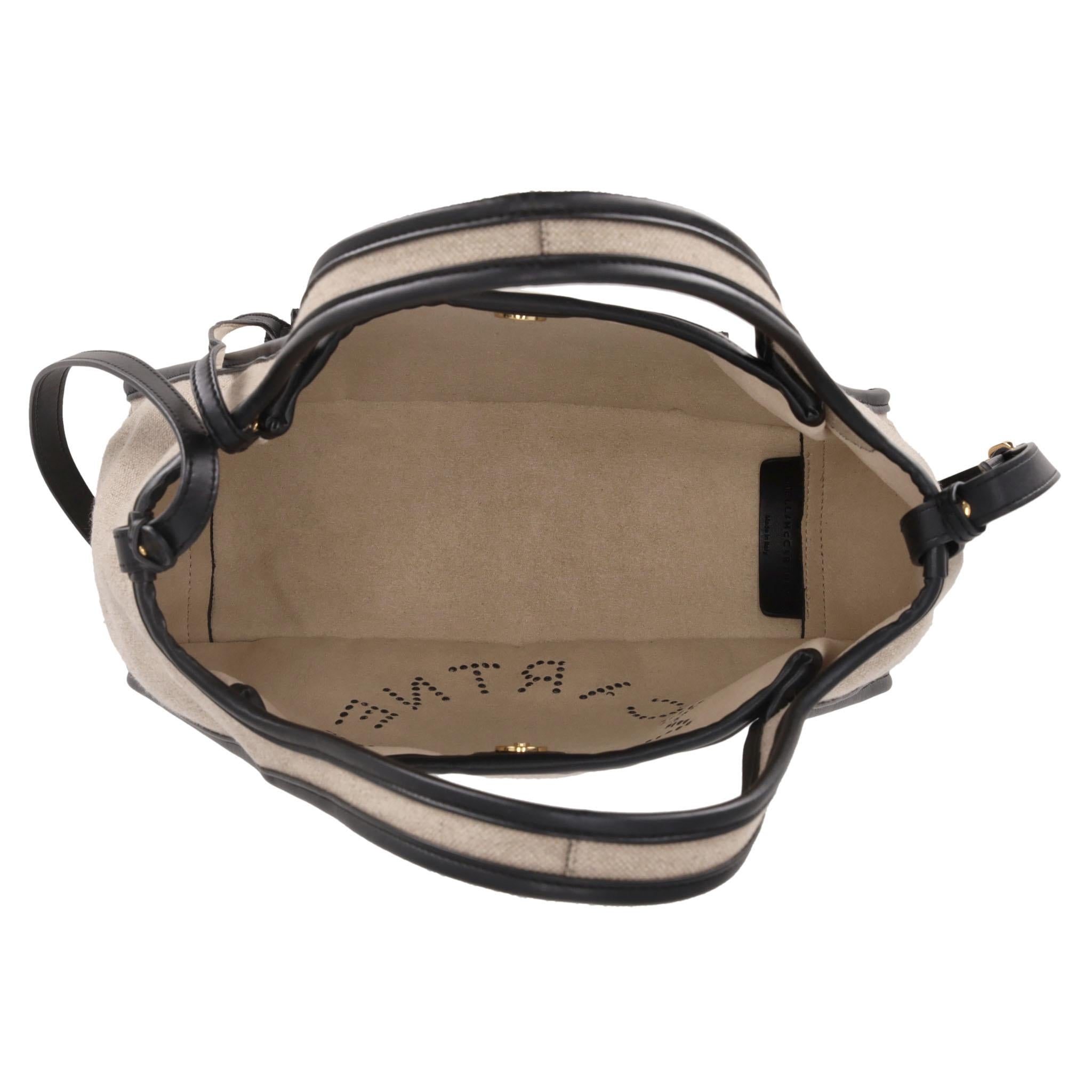 Stella McCartney Salt & Pepper Logo Tote Bag For Sale 2