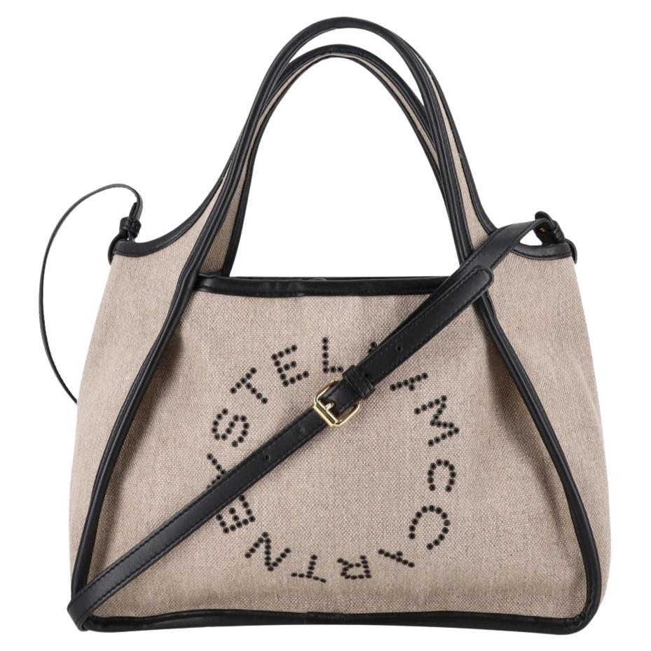Stella McCartney Salt & Pepper Logo Tote Bag For Sale