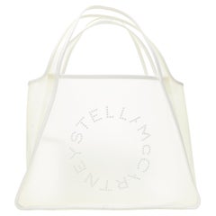 STELLA MCCARTNEY Signature Logo Tasche aus PVC mit weißem Kunstlederbesatz