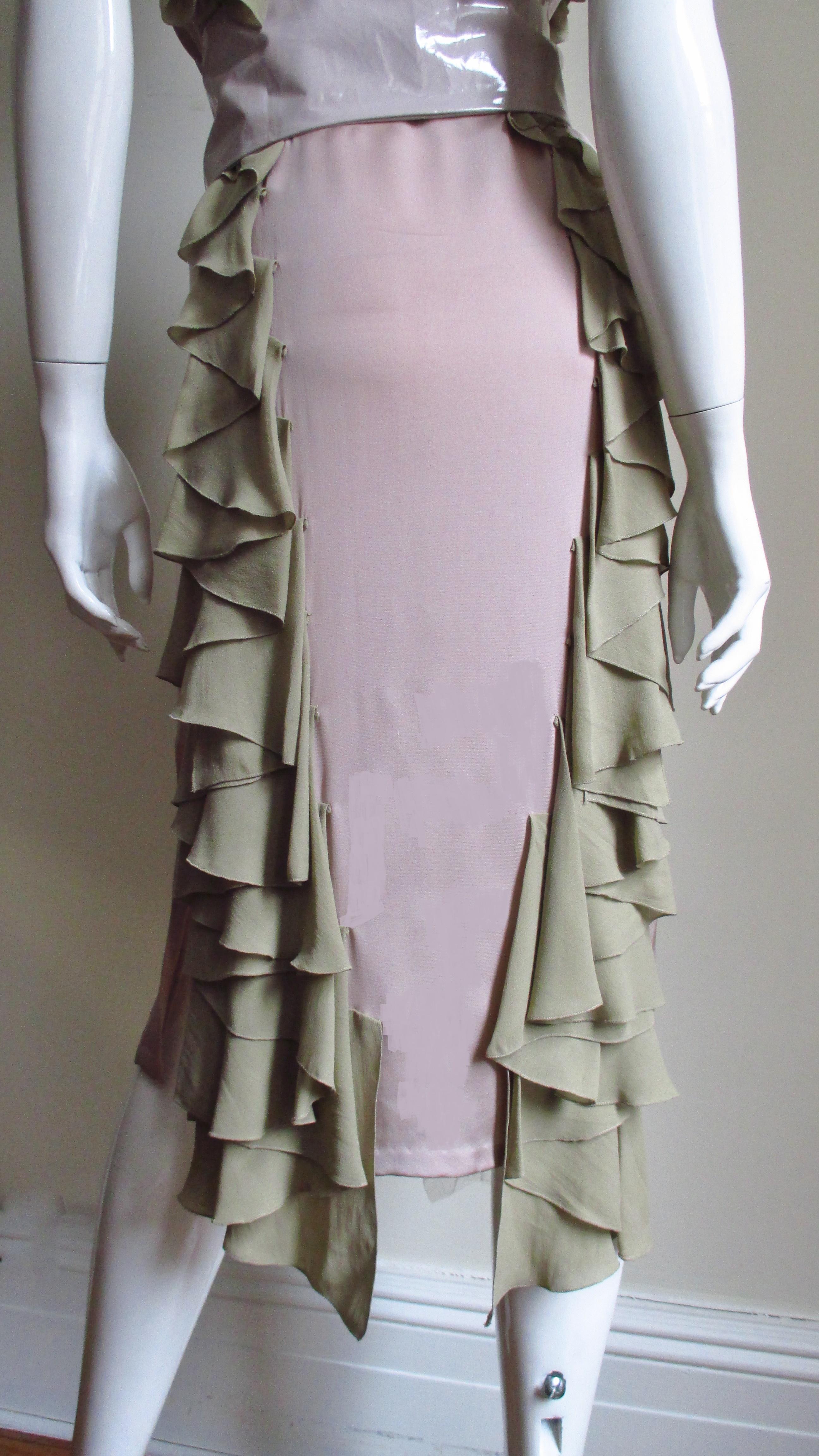  Stella McCartney Silk Color Block Dress For Sale 4