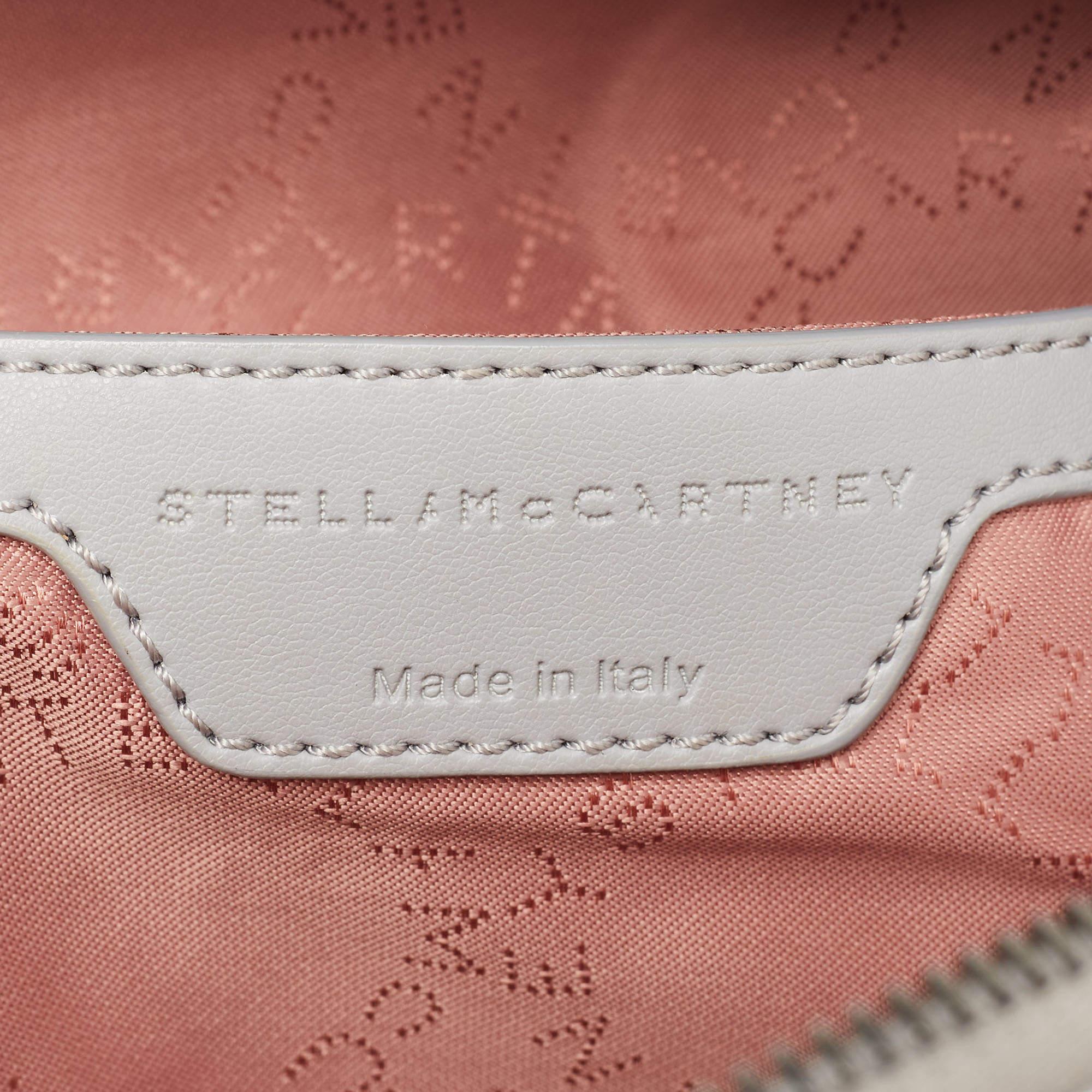 Stella McCartney Silver Faux Leather Falabella Backpack en vente 6