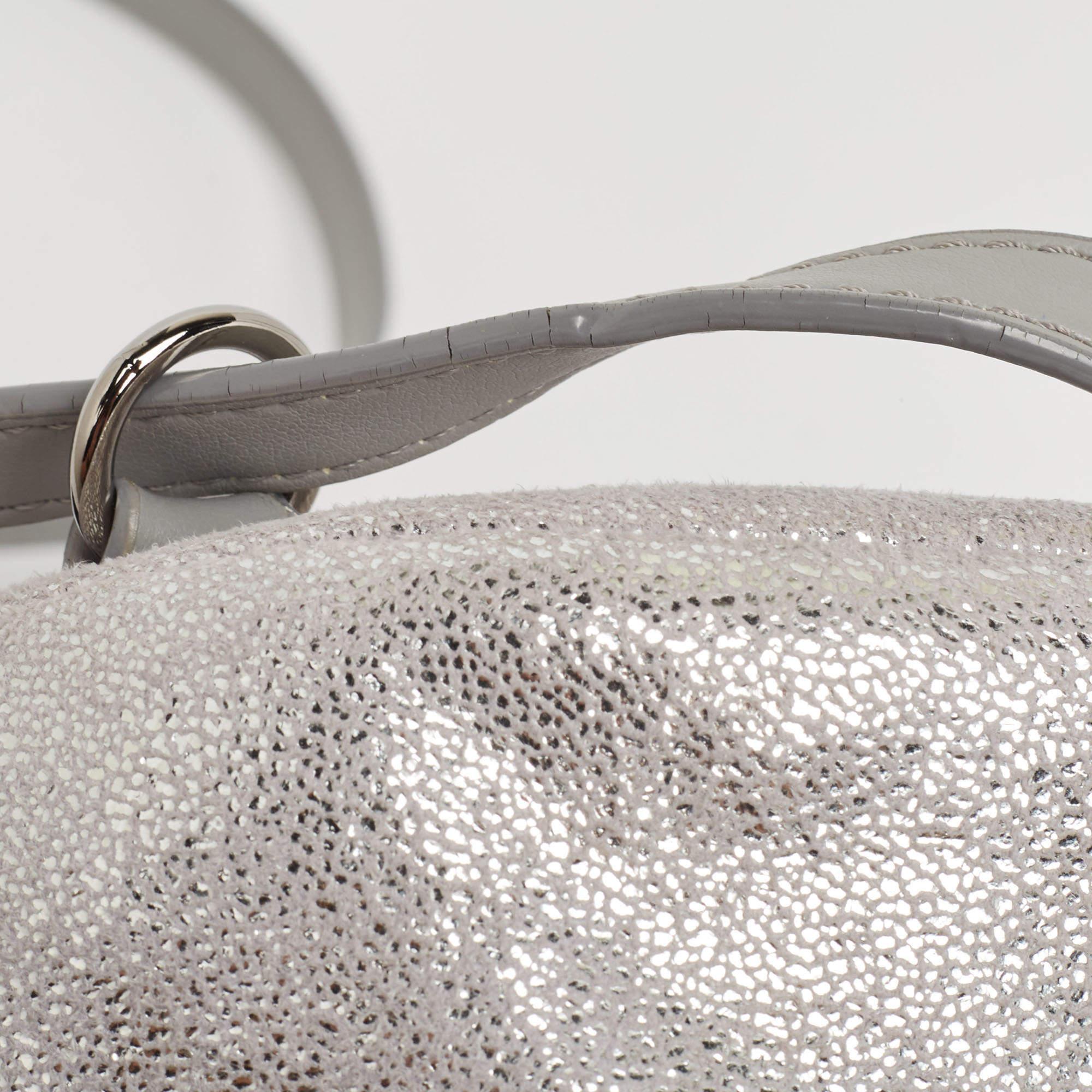 Stella McCartney Silver Faux Leather Falabella Backpack For Sale 3