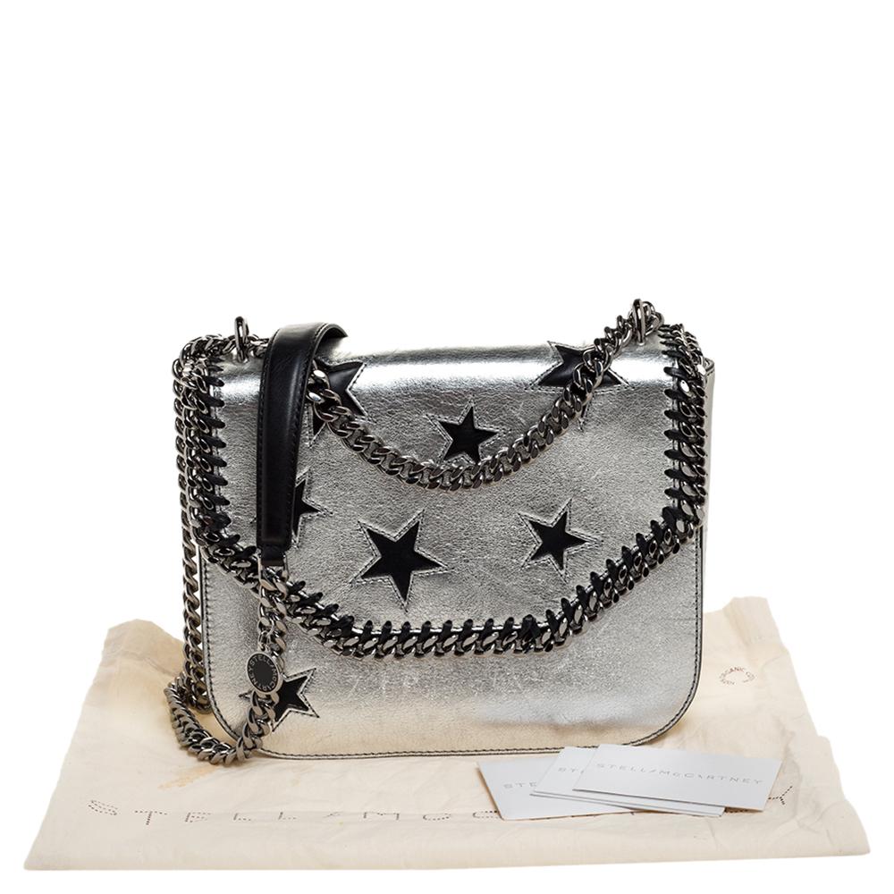 Stella McCartney Silver Faux Leather Falabella Star Box Bag 1
