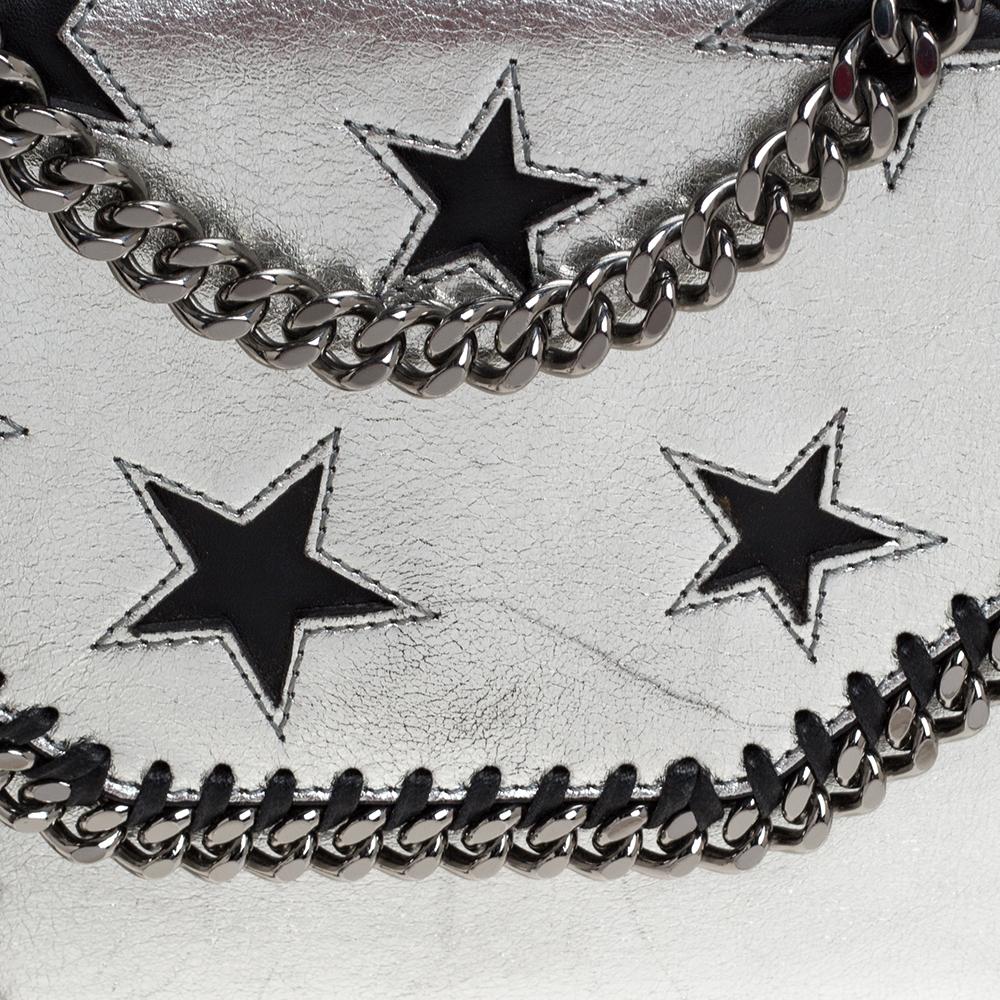 Stella McCartney Silver Faux Leather Falabella Star Box Bag 2