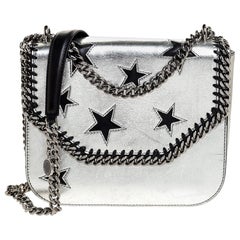 Stella McCartney Silver Faux Leather Falabella Star Box Bag